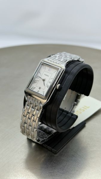 Жіночий годинник Fossil Raquel ES5221 (Сріблястий / Прямокутний корпус)