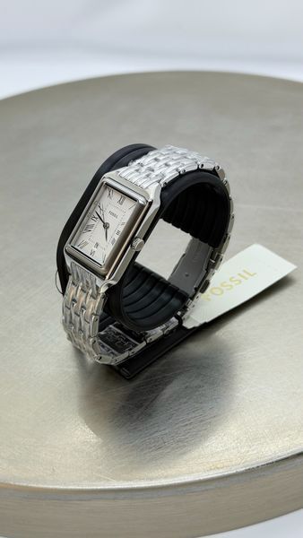 Жіночий годинник Fossil Raquel ES5221 (Сріблястий / Прямокутний корпус)