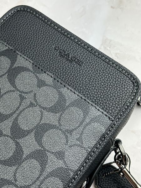 Чоловіча сумка Coach Sullivan Crossbody in Signature Canvas Charcoal/Black