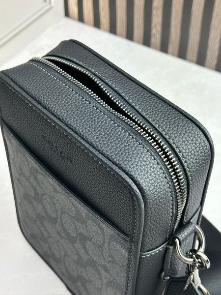 Чоловіча сумка Coach Sullivan Crossbody in Signature Canvas Charcoal/Black