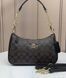 Жіноча сумка Coach Signature Canvas коричнево-чорна через плече &mdash; фото 1