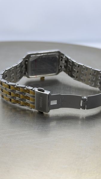 Жіночий годинник Fossil Raquel ES5305 з кристалами (Біколор / Перламутровий циферблат)