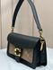 Жіноча сумка Coach Tabby Shoulder Bag Чорна Шкіра Канвас Кросбоді Багет &mdash; фото 3