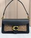 Жіноча сумка Coach Tabby Shoulder Bag Чорна Шкіра Канвас Кросбоді Багет &mdash; фото 1