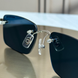Сонцезахисні окуляри Montblanc MB0344S Black/Silver/Blue &mdash; фото 8