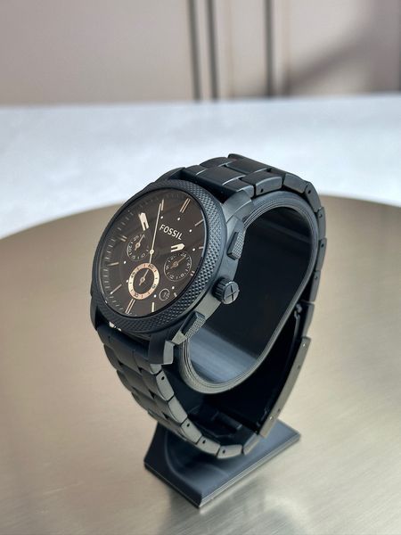 Чоловічий годинник Fossil Machine FS4682 з хронографом (Чорний)