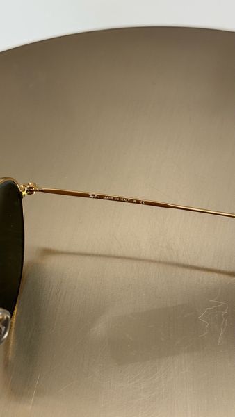 Сонцезахисні окуляри Ray-Ban Round Metal RB3447 001 &mdash; кругла золота оправа, зелена лінза G-15, унісекс RBN12987 фото