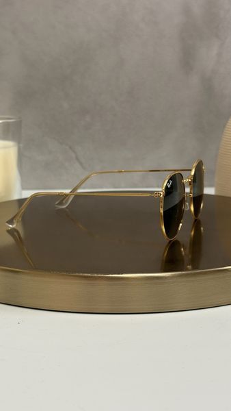 Сонцезахисні окуляри Ray-Ban Round Metal RB3447 001 &mdash; кругла золота оправа, зелена лінза G-15, унісекс RBN12987 фото
