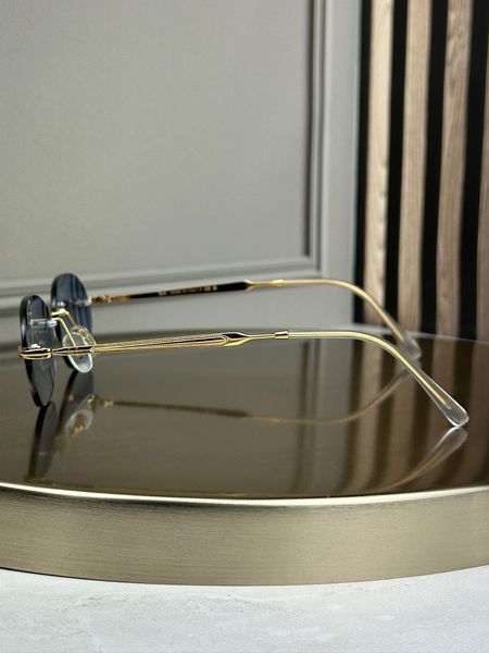 Сонцезахисні окуляри Ray-Ban RB3767 золото блакитна лінза овальні безоправні унісекс
