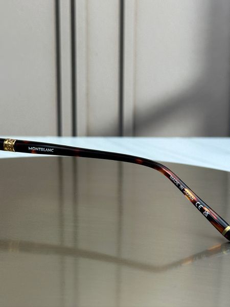 Сонцезахисні окуляри Montblanc MB0344S золото-черепахові безоправні прямокутні чоловічі