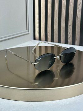 Сонцезахисні окуляри Ray-Ban RB3767 срібло темна лінза овальні безоправні унісекс