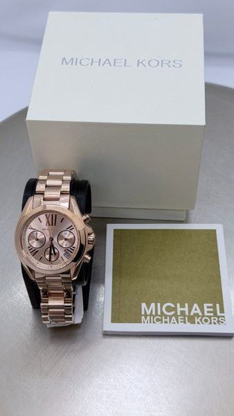 Жіночий годинник Michael Kors Bradshaw MK5799 з хронографом (Рожеве золото)