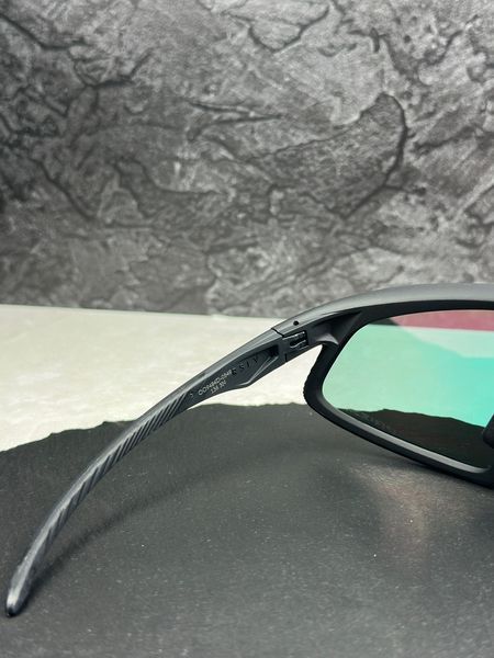 Солнцезащитные очки Oakley Resistor OO9484 черные матовые с линзой Prizm Ruby, спортивный щиток, унисекс
