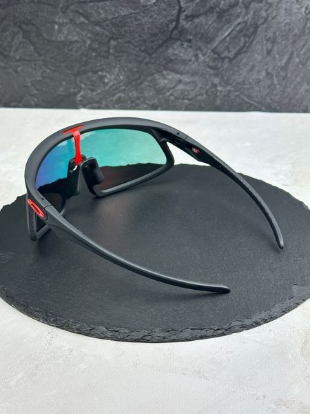 Солнцезащитные очки Oakley Resistor OO9484 черные матовые с линзой Prizm Ruby, спортивный щиток, унисекс