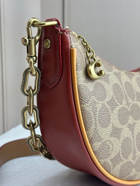 Жіноча сумка Coach Mira Shoulder Bag In Signature Canvas Tan/Rust