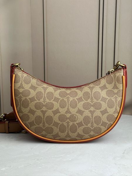 Жіноча сумка Coach Mira Shoulder Bag In Signature Canvas Tan/Rust