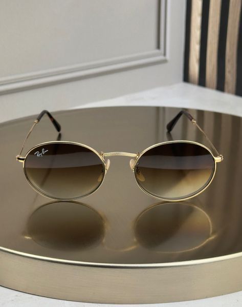 Сонцезахисні окуляри Ray-Ban RB3547 N золото коричнева лінза круглі унісекс