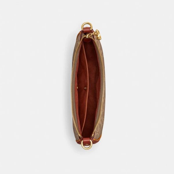 Жіноча сумка на плече Coach Mira 24, класичний логотип, золота фурнітура