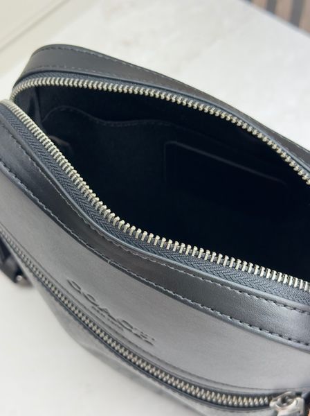 Сумка чоловіча шкіряна COACH Houston Flight Bag In Signature Canvas