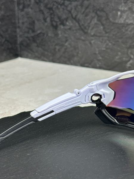 Солнцезащитные очки Oakley Jawbreaker OO9290 белые с линзой Prizm Fire, зеркальные, спортивный щиток, мужские