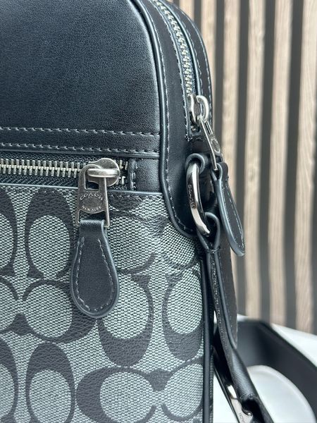 Сумка мужская кожаная COACH Houston Flight Bag In Signature Canvas